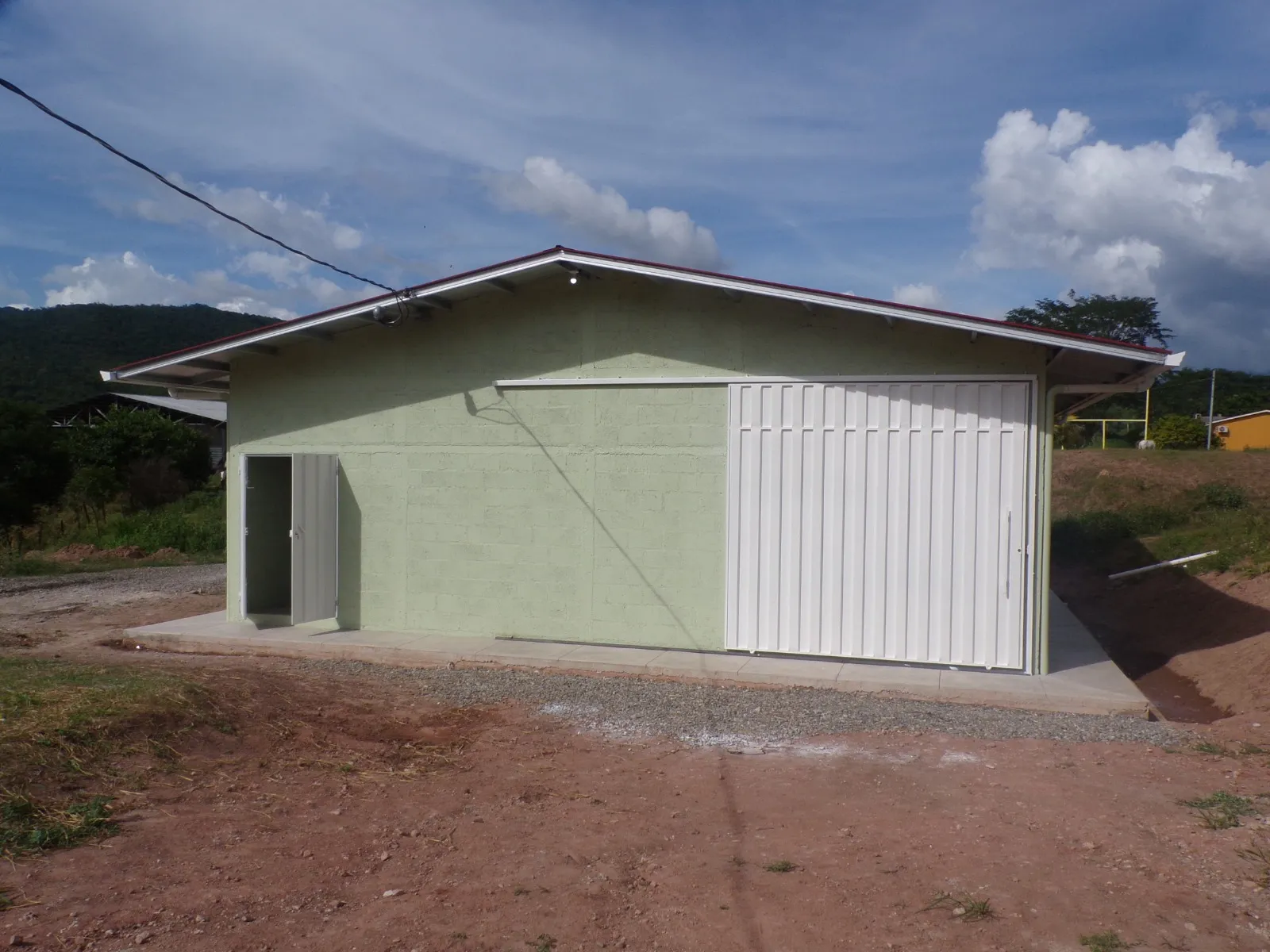 Structural framing of the feed mill at the City of Refuge in Honduras
